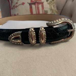 Brighton Western ON TREND black leather belt